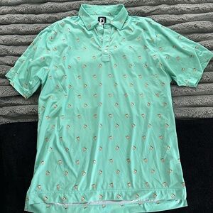 FootJoy Men's Mint Polo with Pattern